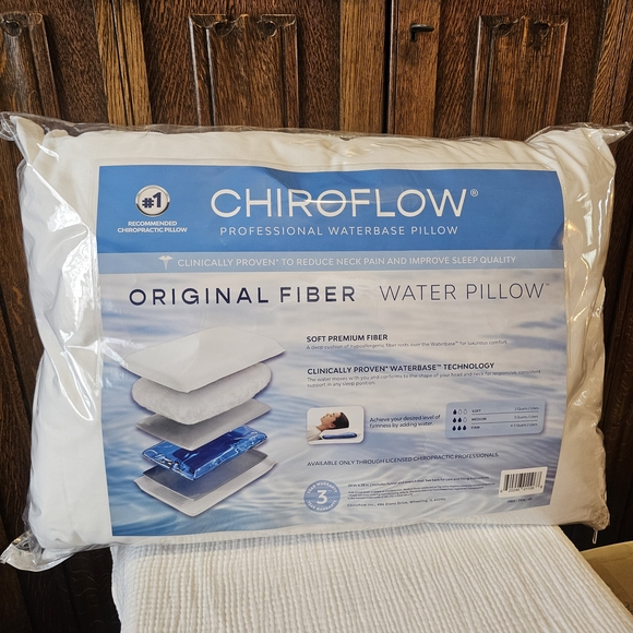 NWT Chiroflow Original Fiber Water Pillow